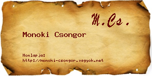 Monoki Csongor névjegykártya